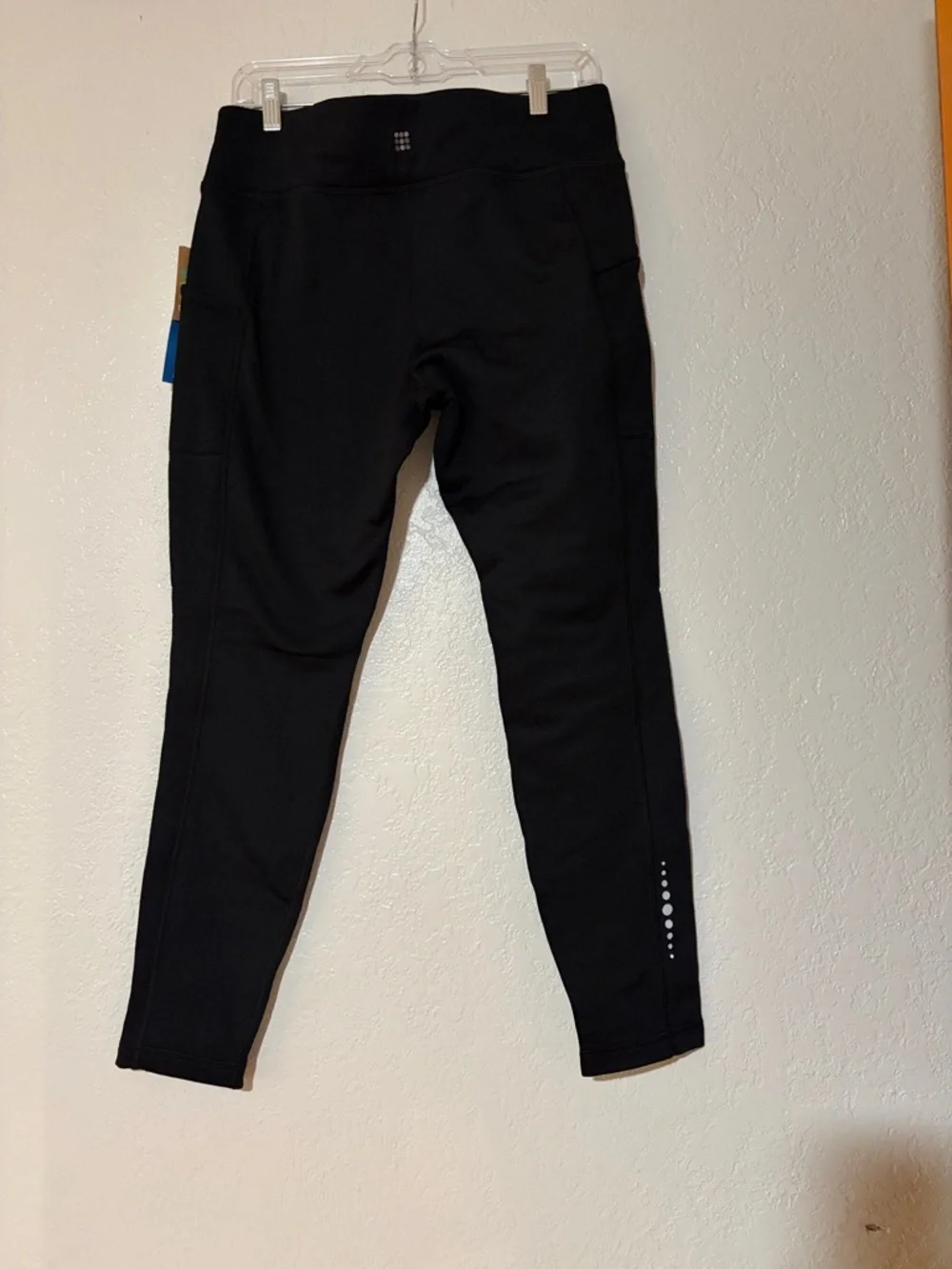 Title Nine Crash Tights Fleece Performance Leggings Pockets Reflective Petite - Picture 5 of 6